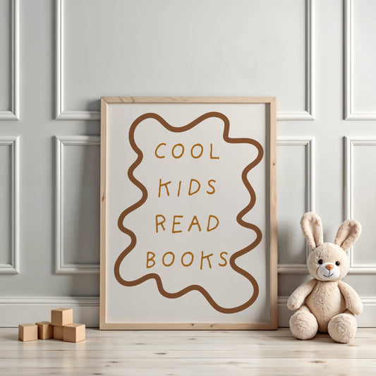 Cool Kids Read Books - Wavy Edition - Fine art print